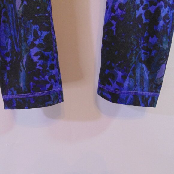 Lululemon Wunder Under Crop II Full-On Luon Floral Sport Backdrop Iris Flower 6 - Picture 2 of 6